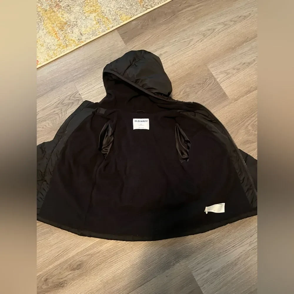 Black Hooded Kids Jacket old navy 4T